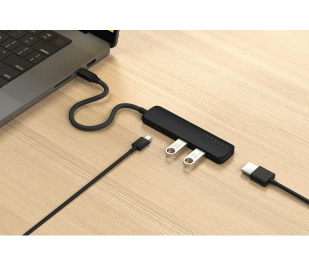Satechi 4-in-1 USB-C Slim Multiport Adapter 4K USB-C, czarny STP4SK - 1358262 - zdjęcie 5